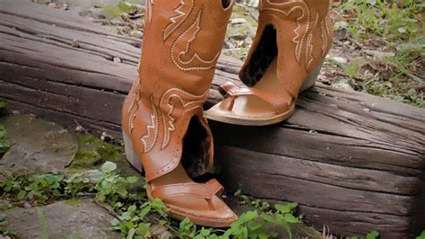 These cowboy boot sandals started as a joke, but .